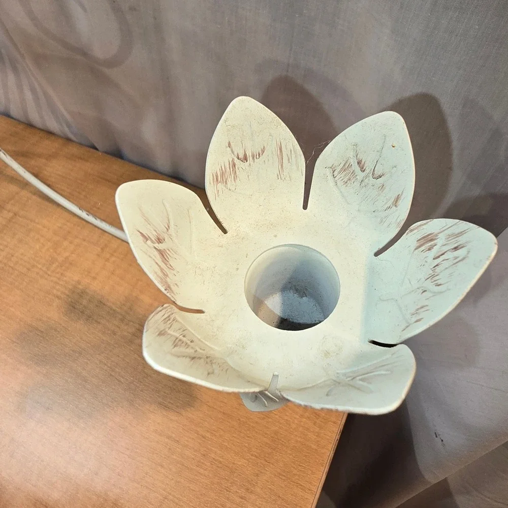 Shabby White‎ French Country PARTYLITE  Candelabra 5 Arm Candle Wall Sconce - Picture 8 of 11